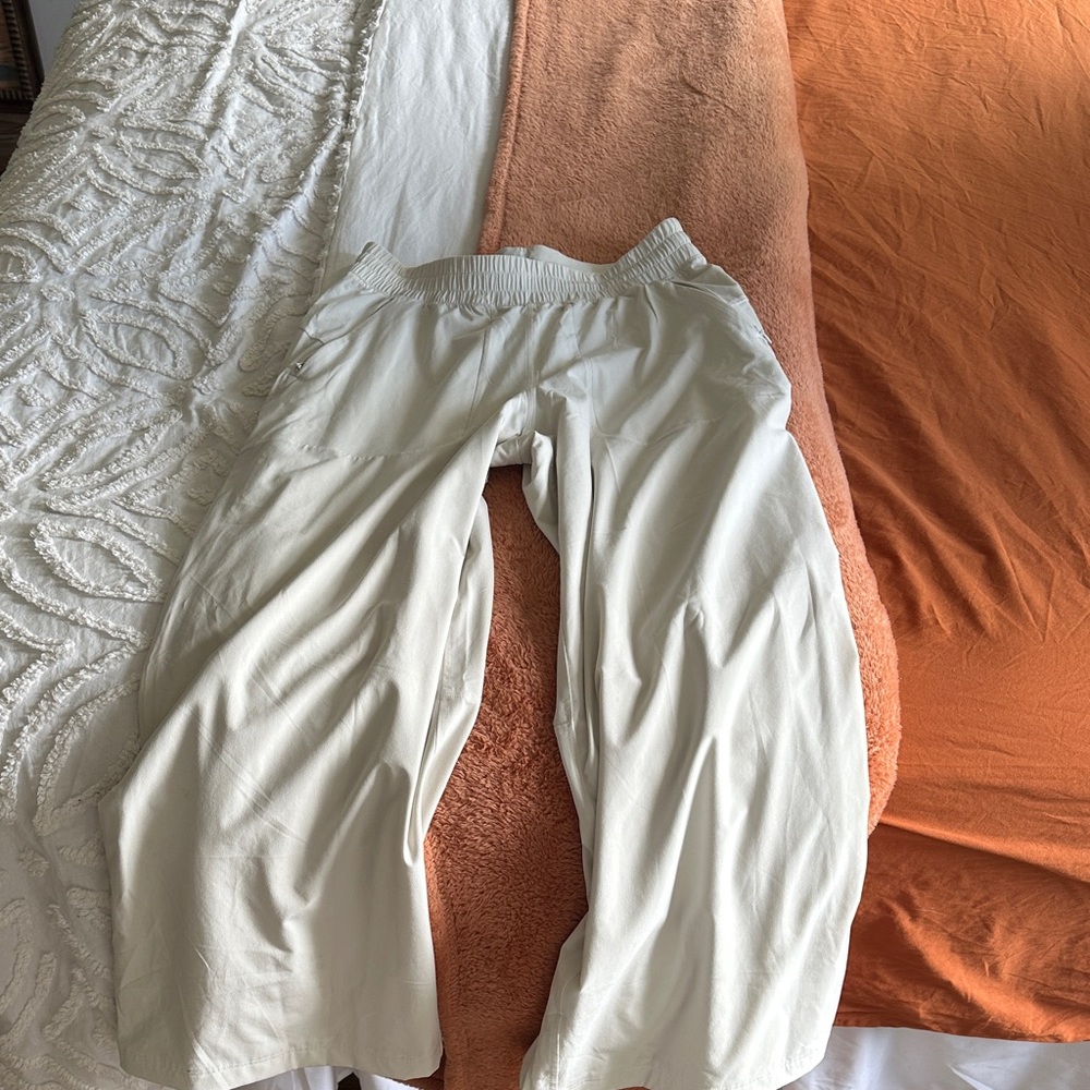 Lululemon Light Cream Wide Leg Lounge Pants
